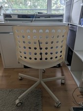 IKEA SNILLE White Swivel Desk Chair with Feagar Orthopaedic Seat Cushion - SE10