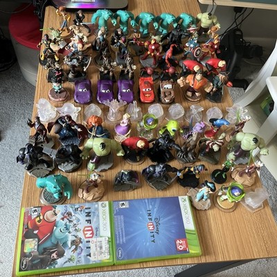 Disney Infinity Huge Lot 77 Figures Marvel Star Wars Cars Xbox 360 Games AS IS