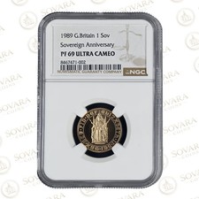 1989 Gold Proof Sovereign PF69 Ultra Cameo - 500th Anniversary