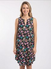 BANANA REPUBLIC FLORAL FLOWING LAYER DRESS SZ S 4 6