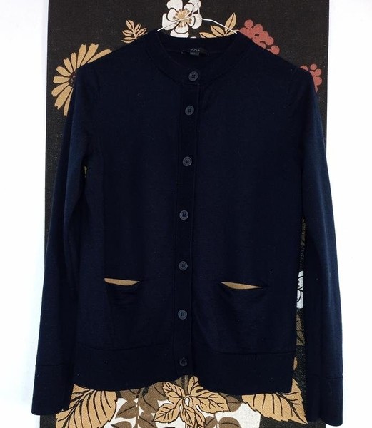 Women COS Sweater Navy Wool 34 / XS / 42 #6RS1