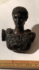Busto in bronzo raffigurante Augusto – Scultura stile romano –
