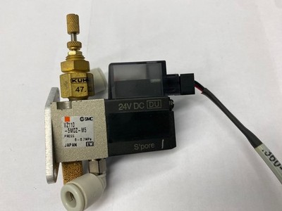 3/2 Wegeventil VZ110 Ventil SMC 110-5MOZ-M5 komplett m Drossel - solenoid valve