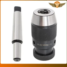 Lathe Drill Chuck MT2/MT3-B18+Taper Arbor Keyless Precision Self Tighten 1-16mm