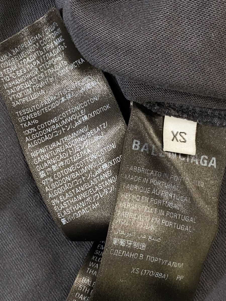 BALENCIAGA Vintage processed oversized T-shirt XS cotton gray thumbnail 4