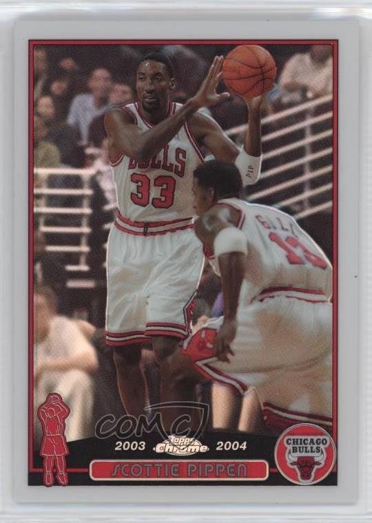2003-04 Topps Chrome Refractor Scottie Pippen #49 HOF