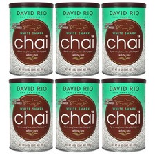 David Rio White Shark Chai Tea 6x398g Chai Tee Chai Latte Gewürzteemischung 