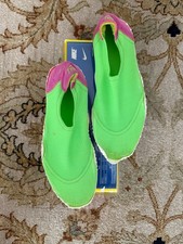 Vintage Nike Aqua Sock 80's/90’s (Sz M Fits 8-10) Made In USA Lime Green/HotPink