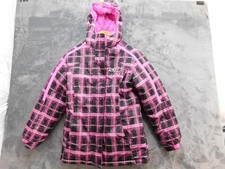 ZeroXposur Jacket Girls 10/12 Black Pink Plaid 3-in-1 Hooded Ski Snowboard Warm