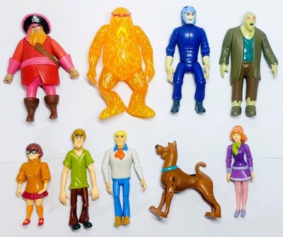 Scooby Doo Figuren Konvolut x9 - Fred Daphne Thelma Shaggy Volt Man Phantom Racer..