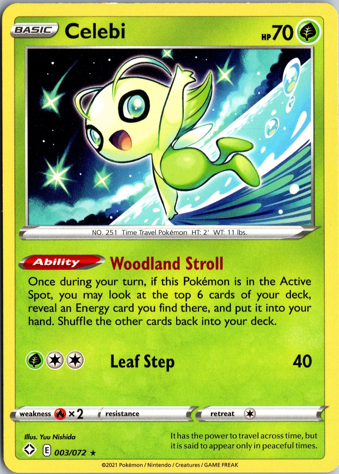 Celebi Shining Fates 003/072 Rare NM
