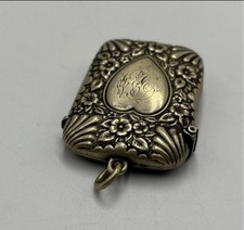 1897 Victorian Floral Vesta Case RD 274175