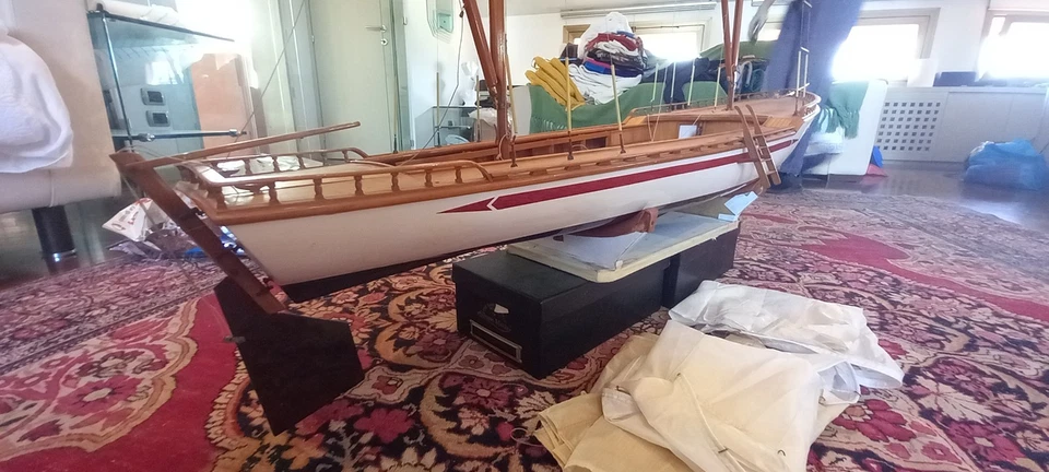 Barca vela RC grande- Veliero cm. 178 x 39 h 195 - Brigantino - Immagine 3 di 4