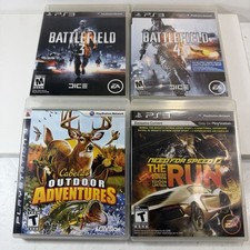 Lot Of Four (4) PS3 Games: Battlefield 3 & 4, Need For Speed The Run, Cabela’s