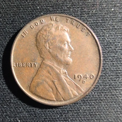 1940-D Wheat Penny Cent Fine or better (F or better) Condition - Single Coin