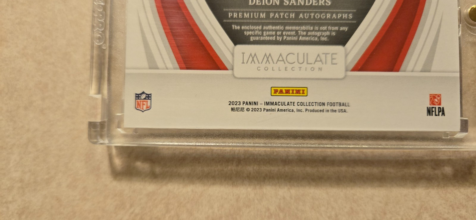 Deion Sanders 2023 NFL Immaculate Collection Auto Patch Card Limited #38/99 view 10