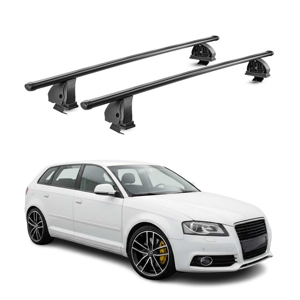 Stahl DachträGer FüR Audi A3 8PA Sportback 2005-2013 TÜV 75 Kg 2Tlg Schwarz-image