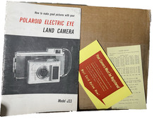 Polaroid Electric Eye Land Camera Manual Model J33 Polaroid USA Patent Registrat