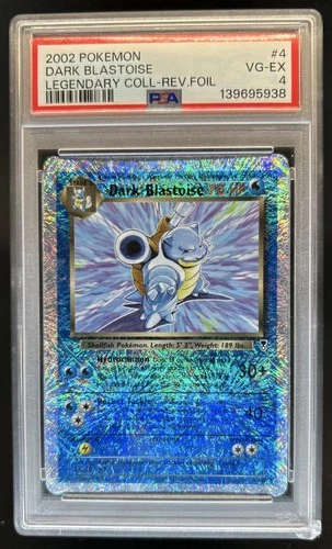 2002 Pokemon Legendary Collection Dark Blastoise Reverse Holo #4/110 PSA 4