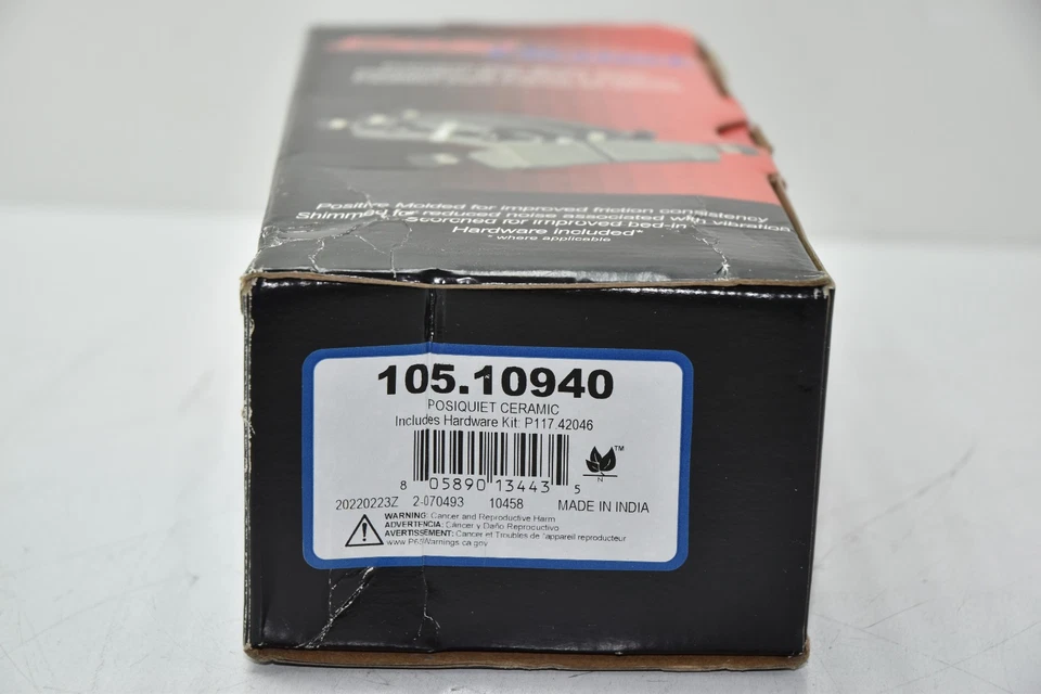 💎 Pastillas de freno delanteras cerámicas Nissan Xterra 2005-2015 con herrajes 105.10940 Foto 4 de 4