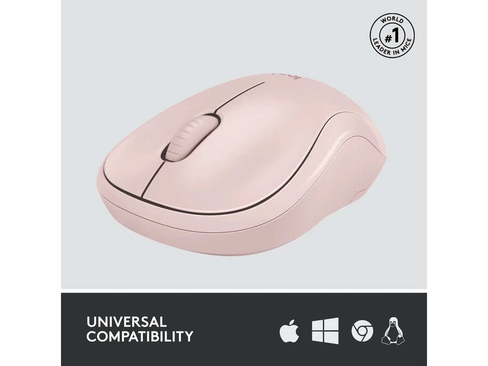 Logitech - M220 SILENT Wireless Optical Ambidextrous Mouse - Wireless - Rose - Image 4 of 4