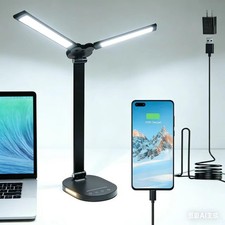 LED Desk Lamps for Home Office, 14W Bright Double Swing Arm LED Desk Lamp wit...