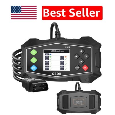 OBD II Scanner & Battery Tester for Engine Light Diagnostics - Compatible 1996+