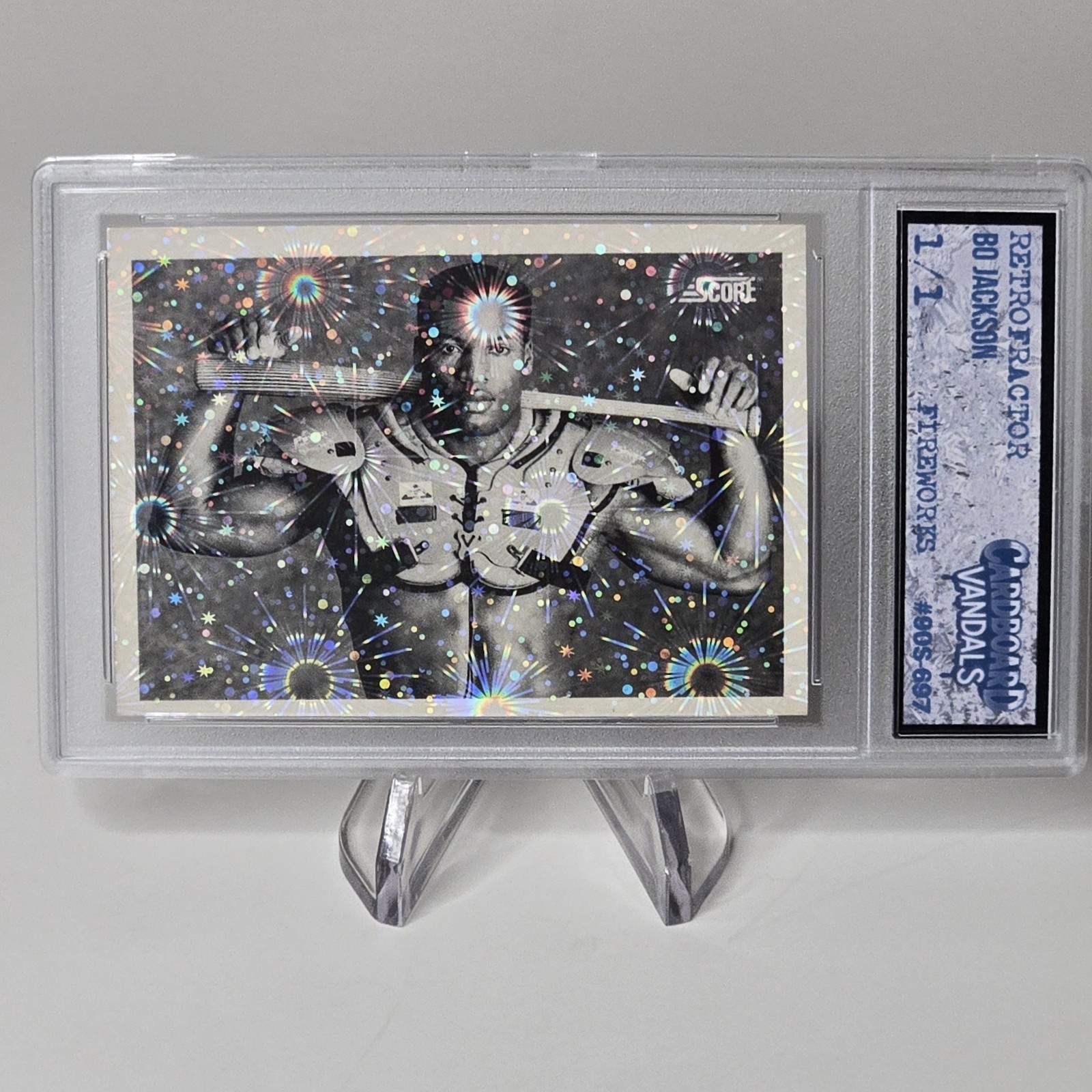 1/1 Fireworks Bo Jackson 1990 Score #697 KC Kansas City Royals Rare 1 of 1 Art