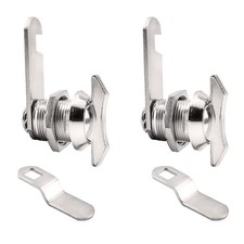 2 PCS 5/8" Chrome Thumb Operated Offset Cam Lock NonLocking Twist Latch