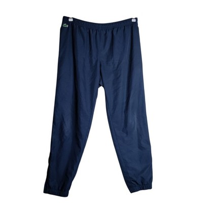 Lacoste Sport Mens Navy Blue Logo Tape Track Pants XL FR 6 Athletic Joggers