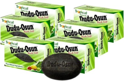 6 x Dudu Osun African Black Soap 150g bei Ekzemen, Akne, (6er Pack) Neu Verpackung