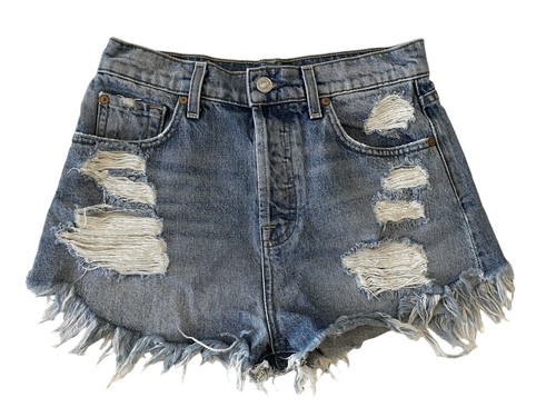 7 For All Mankind Women's Relaxed Mid Roll Denim Shorts – Broken Twill, Soft Stretch, Cuffed Hem - View #8