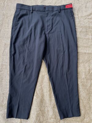 MENS MAZARI DRESS PANTS SLACKS TROUSERS HEMMED ULTRA SLIM FIT FLAT FRONT 