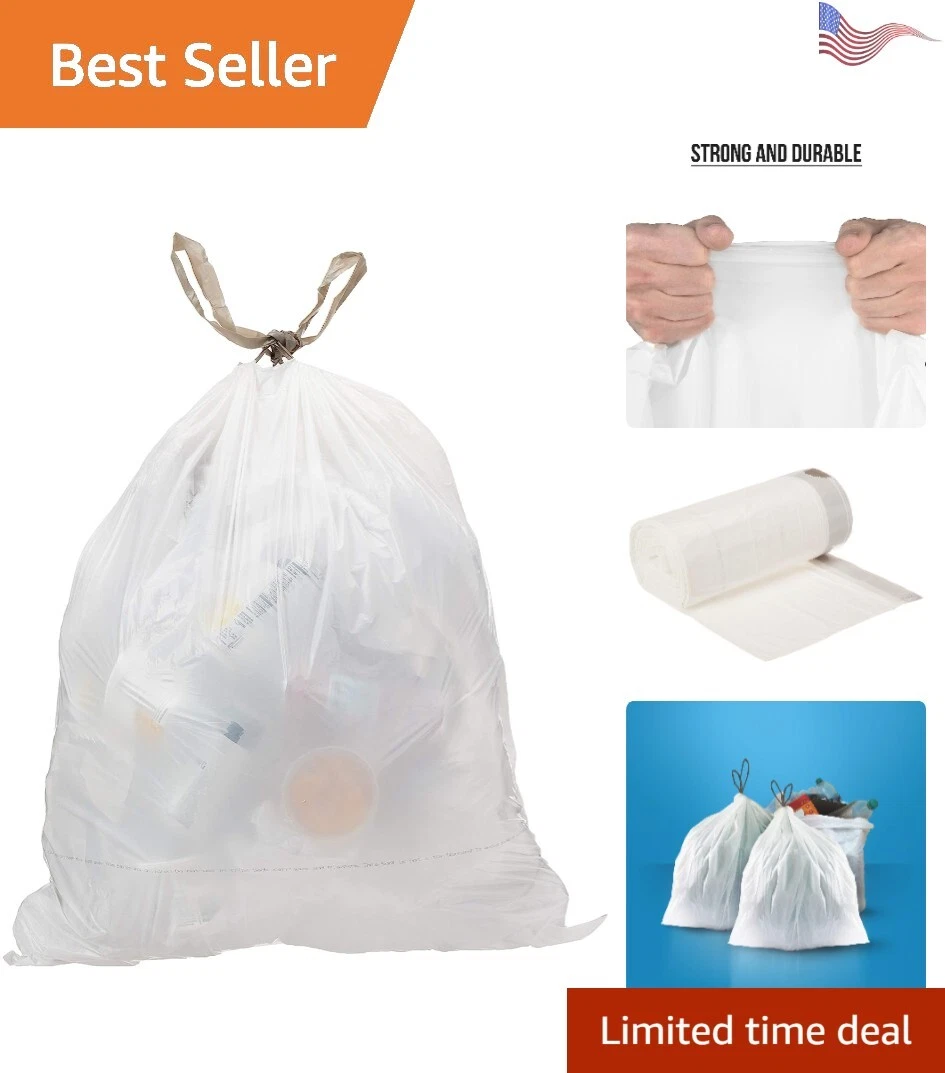 Commercial 18 Gallon Trash Compactor Bags /w Drawstrings - 2 Mil - 50 Count