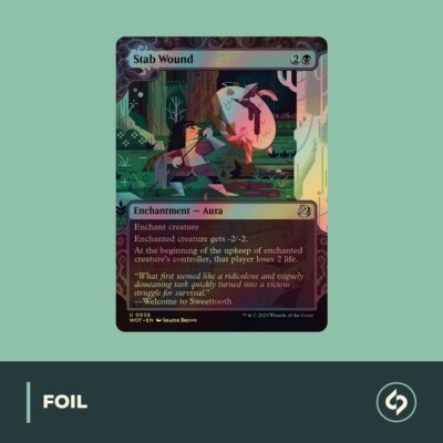 MTG | Stab Wound | WILDS OF ELDRAINE | NM | EN | SHOWCASE | FOIL