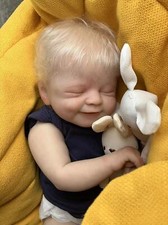 19inch Fully Assembled Reborn Baby Doll Newborn With Hand-Rooted Mohair Toy Gift