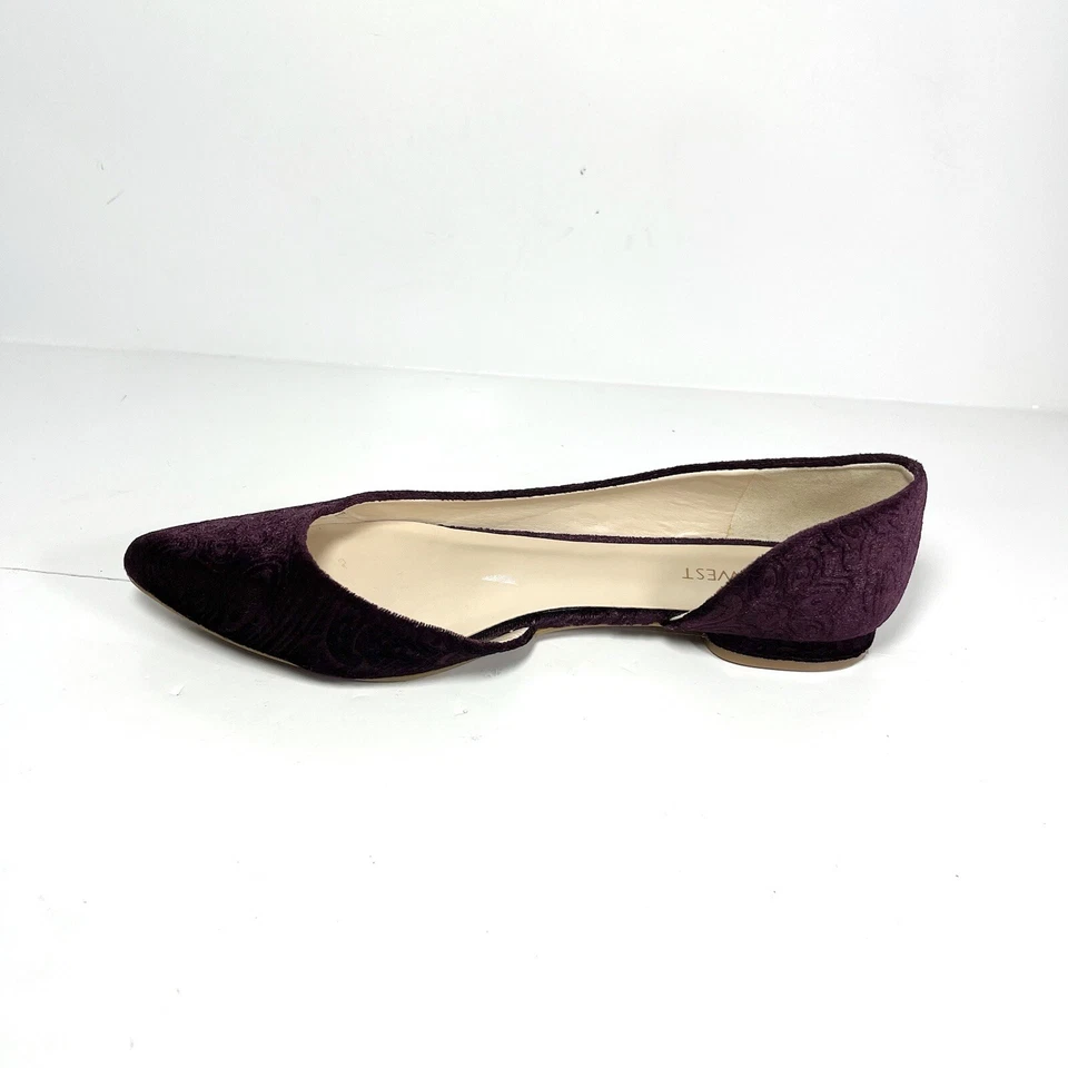 Nine West Women’s D’orsay Flats Pointed Toe Purple Velvet Size 8M - Image 4 of 4