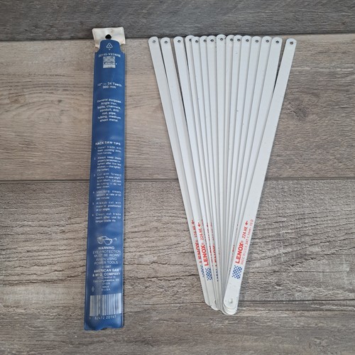 15 NEW/Old Stock LENOX 224HE 12" HackSaw Blades 24T1, 1mm 10 D 24
