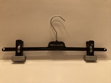 Vintage Rena Lange Black Pant Skirt Hanger Tenderclip Mainetti Made In Italy