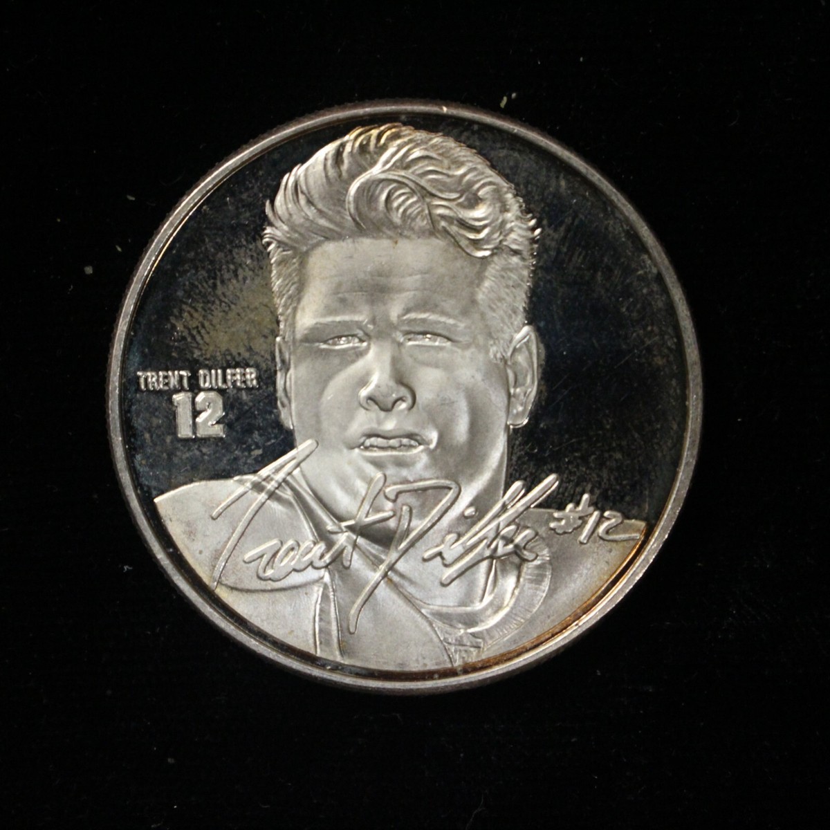 Trent Dilfer Tampa Buccaneers Quarterback 1 oz .999 Silver Round