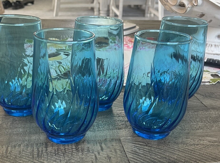 食器 Vintage Anchor Hocking Cobalt Blue set Vintage Anchor Hocking Cobalt Blue Glass Nesting Bowls (set