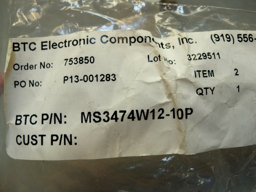 MB MS3474W12-10P Amphenol Circular MIL Spec Connector - Picture 2 of 7