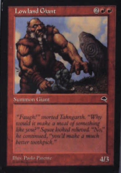 Lowland Giant - Tempest: #187, Magic: The Gathering Mp R37