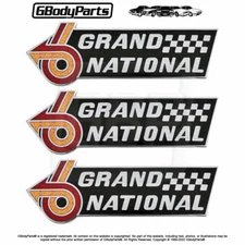 82-87 Grand National Fender Trunk Emblem Correct w/Cloisonné QTY 3 GM # 25516222