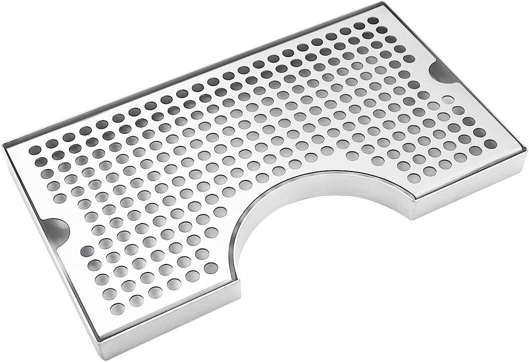 Stainless Steel Beer Drip Tray - Elegant Kegerator Accessory for Home