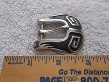 Vintage Nocona Belt Buckle Silver  Black Taiwan