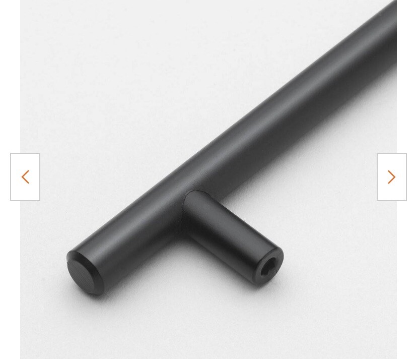 10 Pack GlideRite 2-1/2” 64mm Matte Black Solid Handle Drawer Bar Pulls