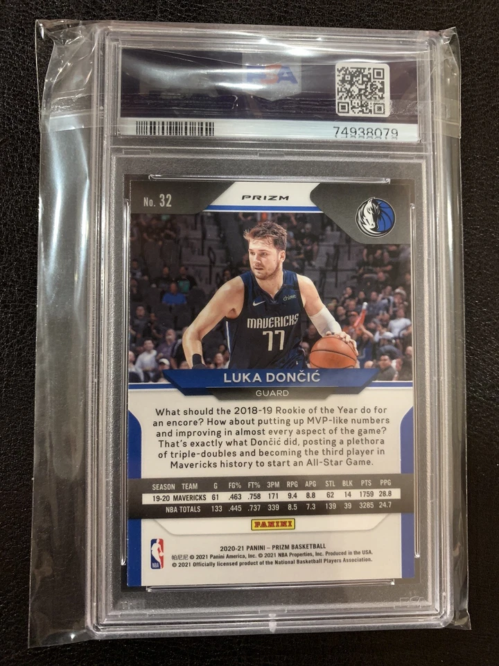 Luka Doncic 2020-21 Panini Prizm SILVER PRIZM #32 GEM MINT 10 PSA 10 Dallas