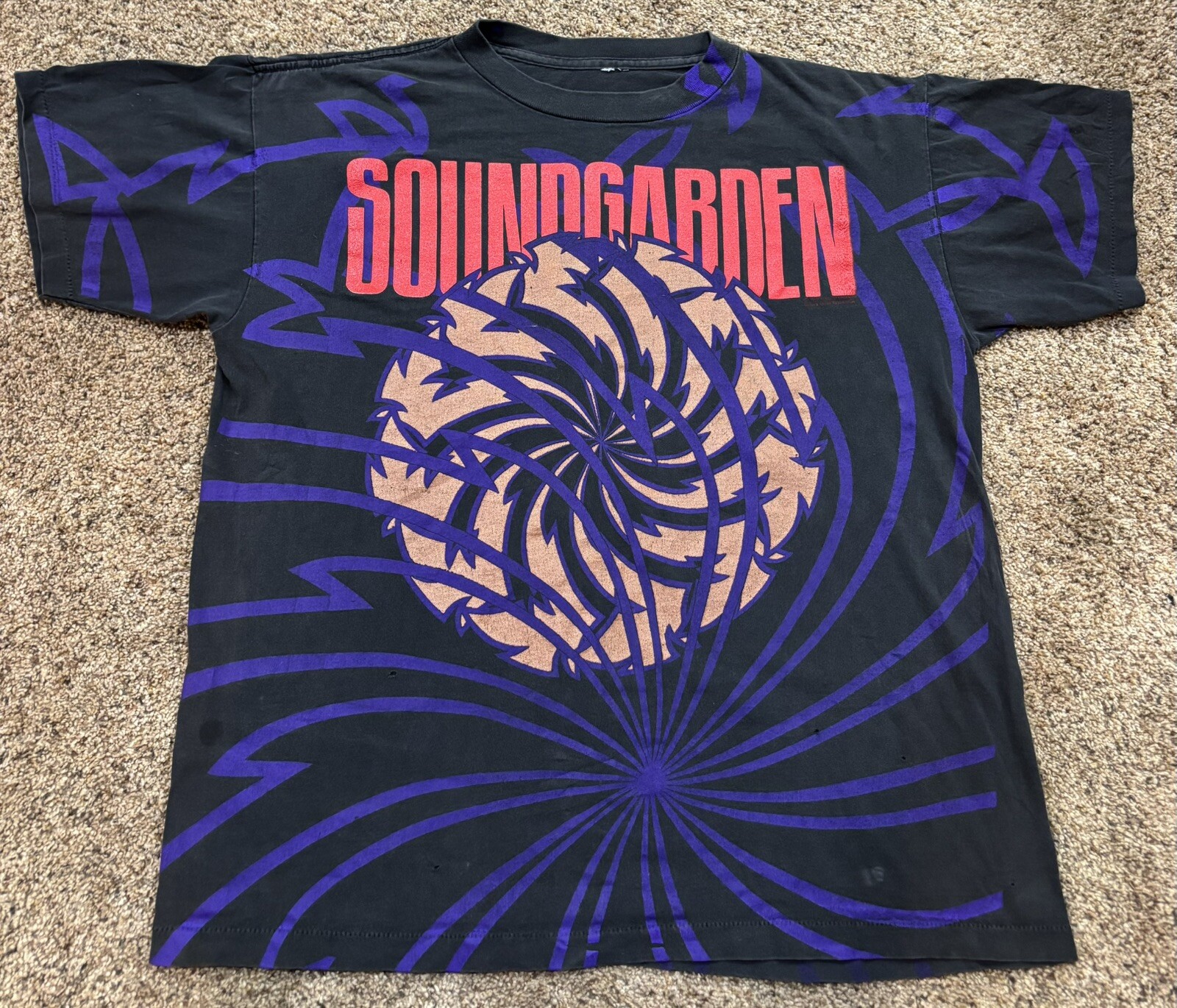 ORIGINAL SOUNDGARDEN 1992 BADMOTORFINGER TOUR CONCERT SHIRT- CHRIS ...