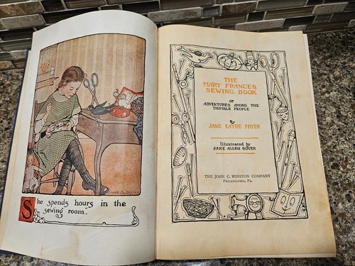 Mary Frances Sewing Book 1913 Delightful Learn to Doll Clothes Patterns Vintage - Picture 9 of 24